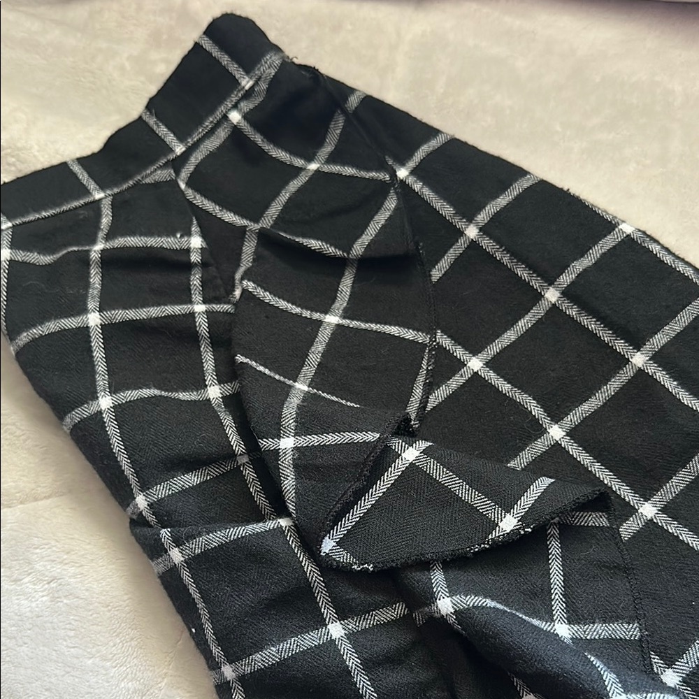 Black and White Plaid Skirt